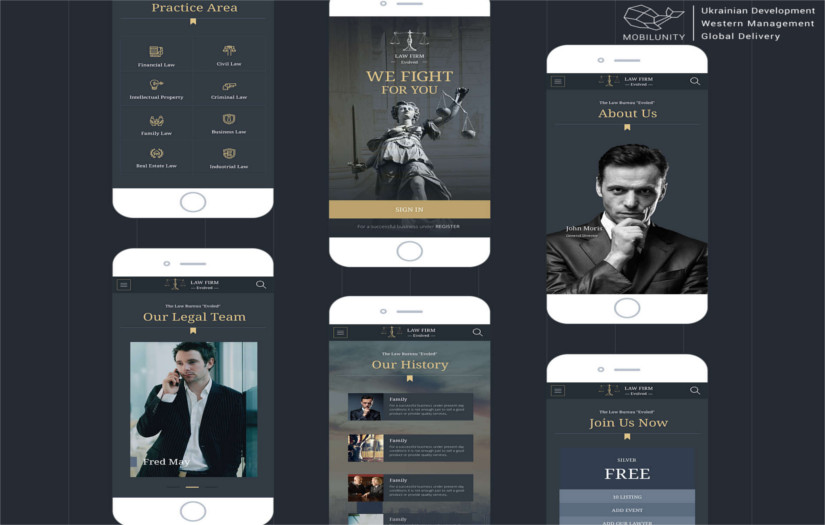 Legal Advice Office Website by Mobilunity screenshot 2